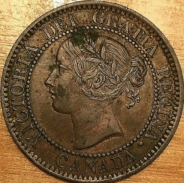 1859 CANADA LARGE CENT PENNY LARGE 1 CENT COIN - Fantastic example!