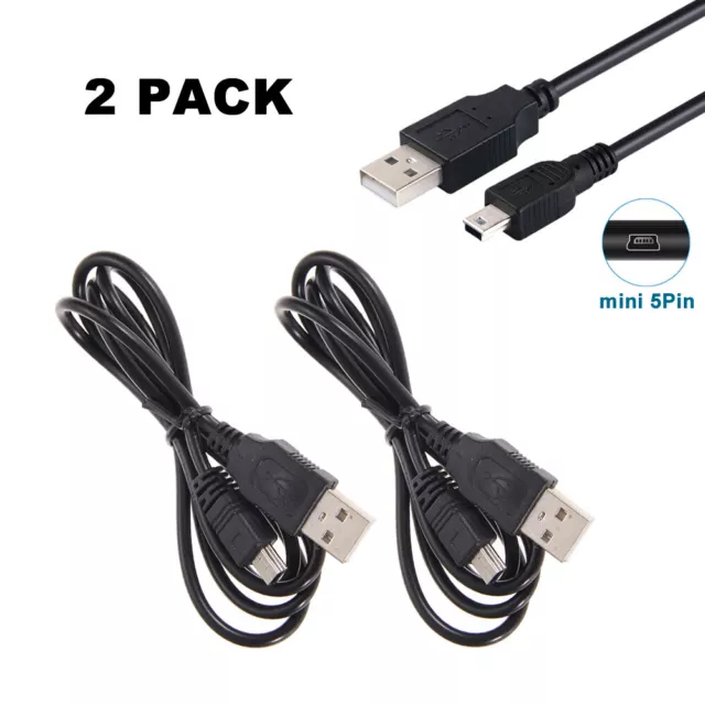 2x USB Charger Data Cable for Garmin Edge 200 205 305 500 510 605 705 800 GPS