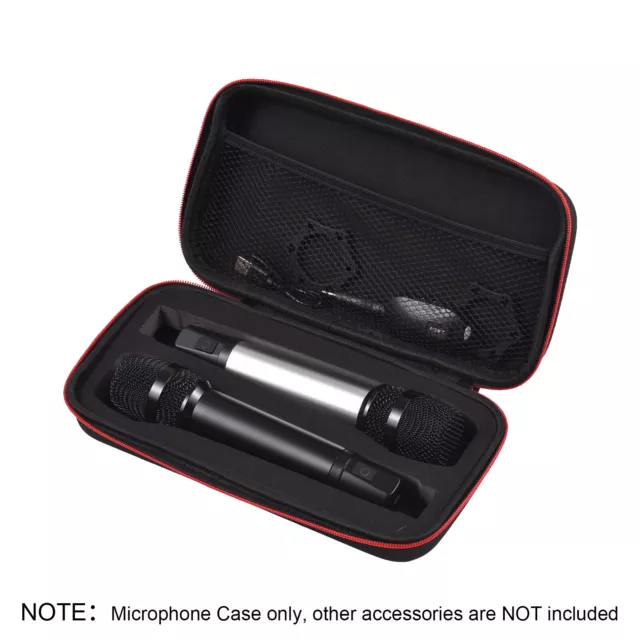 Double sac de micro : étui de microphone portable sans fil, avec coque  rigide en EVA et intérieur rembourré en éponge, étui uniquement