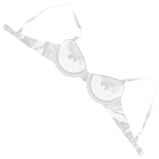 Reggiseno Trasparente Spray Abbronzatura Plastica Miss Gioielli Regolabili