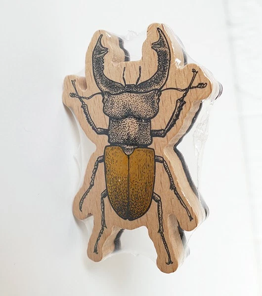 Holzstempel Stempel Motivstempel Käfer Hirschkäfer 8x5cm NEU