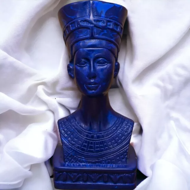 RARE ANCIENT EGYPTIAN ANTIQUE Statue Queen Nefertiti Malachite Stone Pharaonic