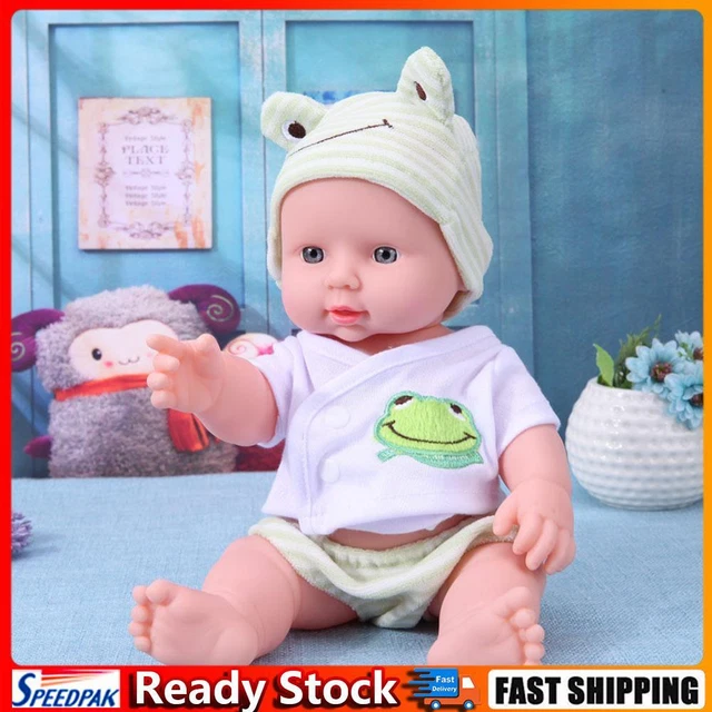 30cm Finished Doll Washable PVC 3D Prop Doll Baby Companion Toys (Green) Hot