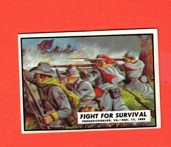 1962 Topps  Civil War News   #33   Fight For Survival    Exmint / Nrmint