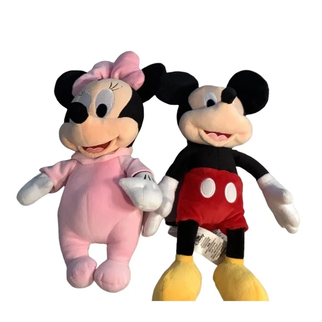 MICKEY MINNIE MOUSE Stuffed Animal Disney Babies Plush Classic Pink Toy