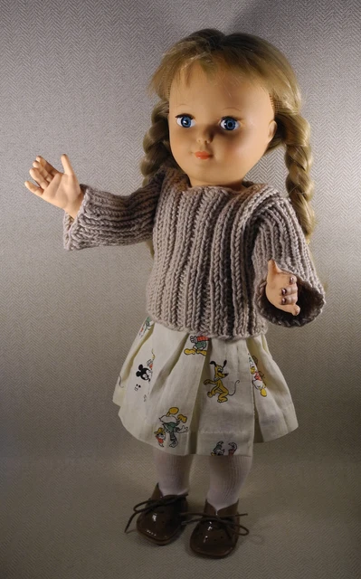 Poupée Francette Petitcollin - 38 Cm - Modes Et Travaux - Fabriquée En France