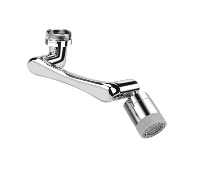 Frangigetto Multifunzione Girevole 1080° Per Rubinetto - 2 Modalità Acqua Con Filtro In Rame E Acciaio - Foto 5