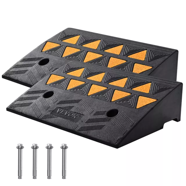 VEVOR Rubber Curb Ramp Driveway Ramp for Curb 2 Pack 5" Rise 19" Wide 33069 lbs