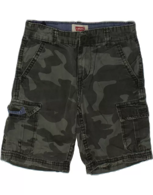 LEVI'S Boys Cargo Shorts 4-5 Years W22 Khaki Camouflage Cotton ZD06