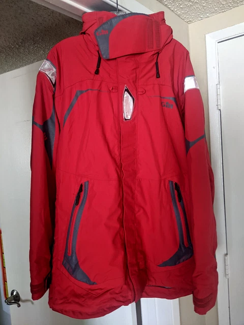 Gill OS2 Offshore Coastal Sailing Jacket Red Men's Size Medium Gill OS2 Offshore Coastal Sailing Jacket Red Men's Size Medium