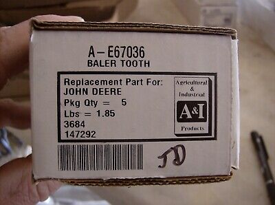 E67036 John Deere Baler Pickup Tooth Lot Of 5  430 530 410 510 +