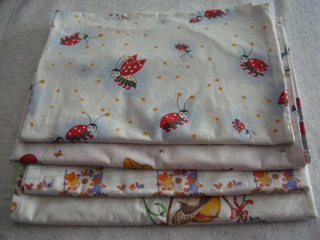 4x verschiedene Baby/ Kinder Bettwäsche nur Bettbezüge 100 x 135 cm 