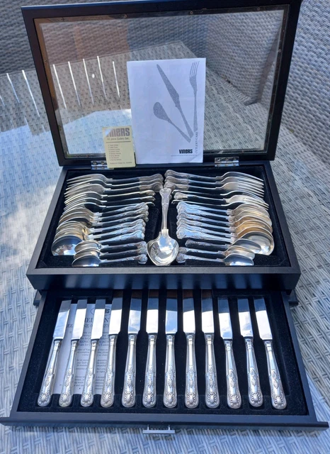 VINERS　キングスロイヤル　44本カトラリーセット VINERS KINGS ROYALE 44 PIECE SILVER PLATED CUTLERY SET in