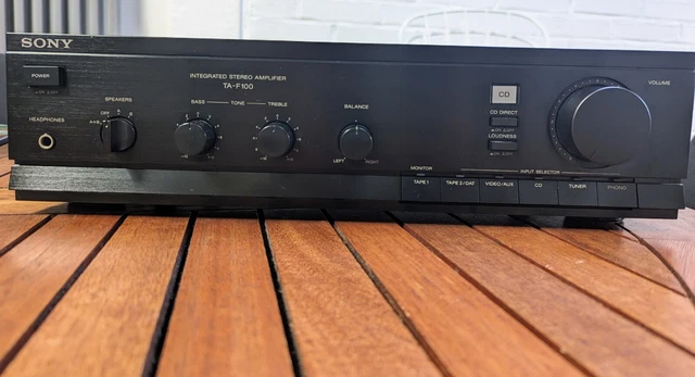 AMPLIFICATEUR VINTAGE SONY TA-F100 - 2x43W - 4 sorties HP EUR 79,00