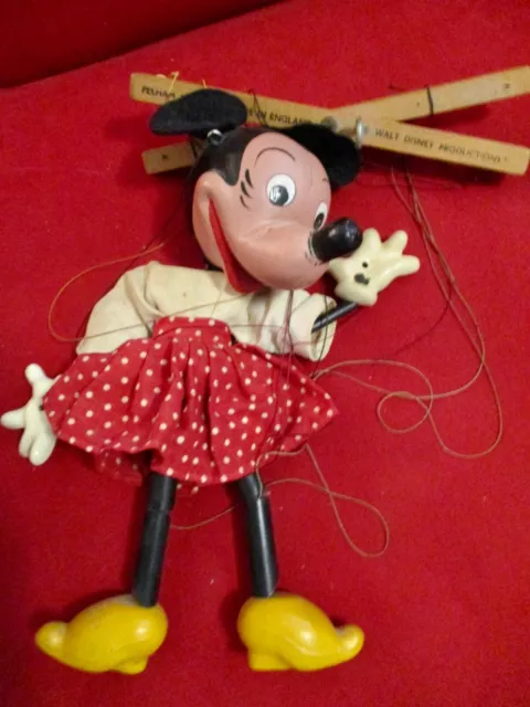 Vintage DISNEY Minnie Mouse Pelham Marionette String Puppet