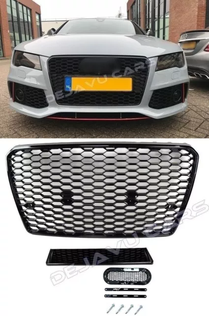 Rejilla de radiador RS7 look negra para Audi A7 C7 4G / S line / S7 rejilla...