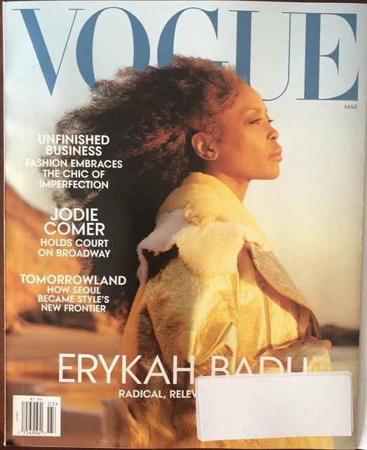 VOGUE MAGAZINE USA MARCH 2023 ERYKAH BADU by JAMIE HAWKESWORTH JODIE