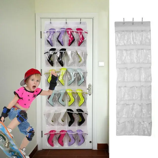 Home Door Back Shoe Organizer Estante Almacenamiento Colgante Percha Titular H8Y6 3