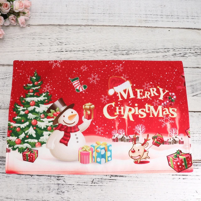 2 Pcs Urlaub Weihnachten Tischsets Frohe Weihnachten Tischset 2