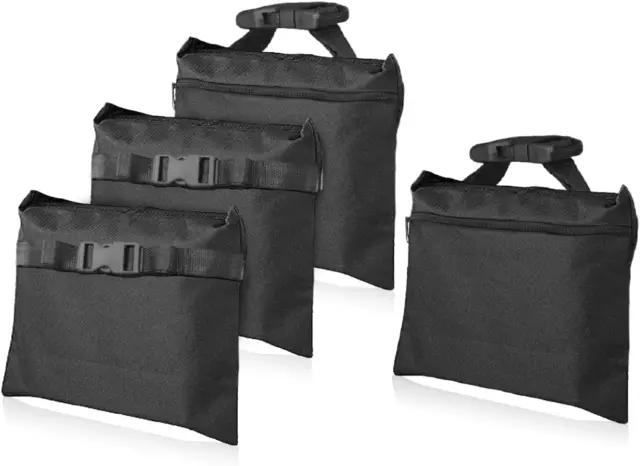4 Packs Sandbags, Heavy Duty Sand Bags, Sand Bags Heavy Duty with Zipper and Buc