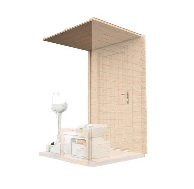 TOILET CUBICLE SET Indoor Log Cabin Leanto Walls with Water System The John £889.99 PicClick UK