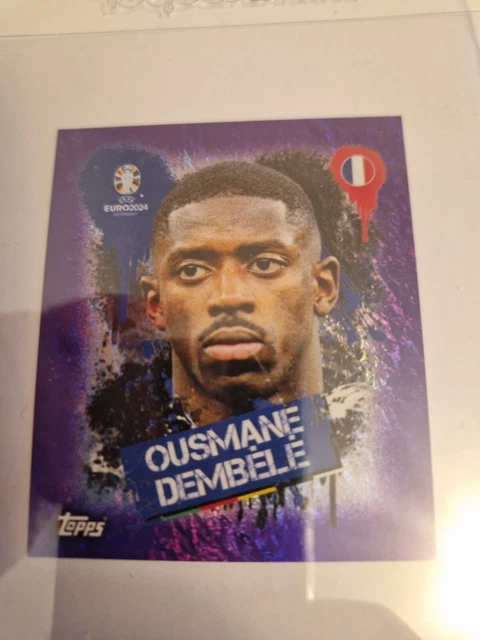 TOPPS EURO 2024 - Ousmane Dembele - FRA 3 - rare Purple parallel ...