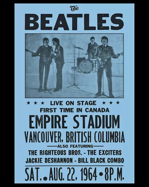 Beatles Concert Poster - Empire Stadium Vancouver BC 1964, 8x10 Photo