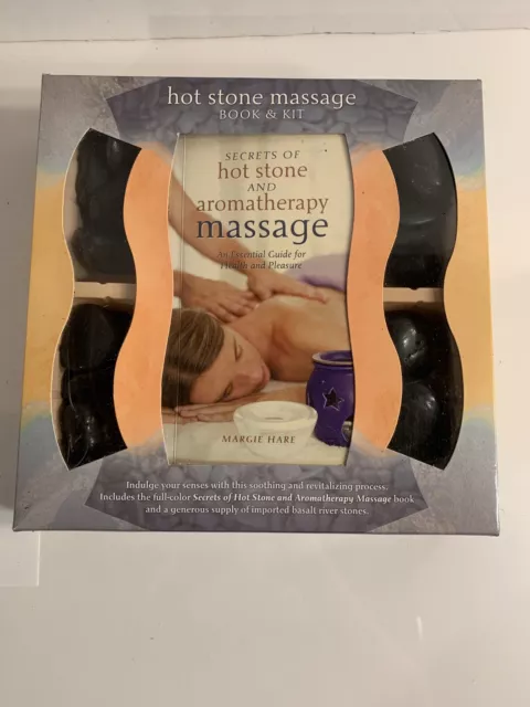 HOT STONE MASSAGE BOOK & KIT MASSAGE THERAPY NEW In Box Margie Hare