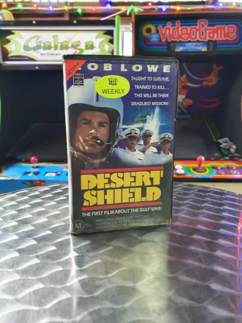 Desert Shield - Rob Lowe - VHS Movie - Video Tape - Big Box Ex Rental Clamshell