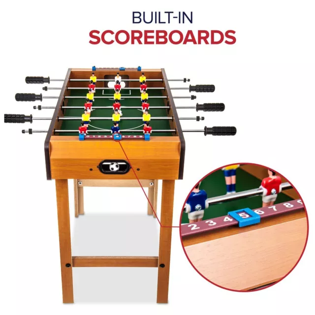 Deluxe Free Standing Football Soccer Table Family Game Wooden W Legs Xmas Gift 3
