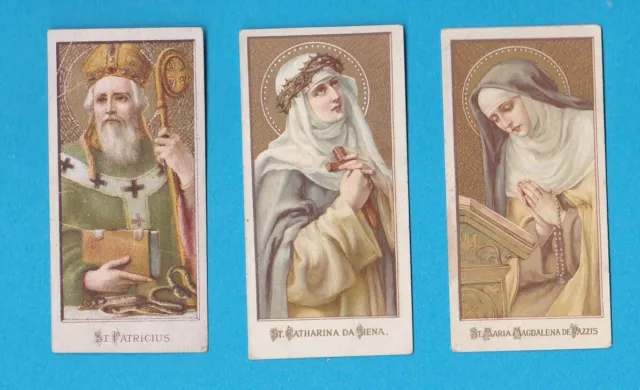 N.3 Santini - S.patrizio S.caterina S.maddalena Pieuse Holycard  Andachtsbild