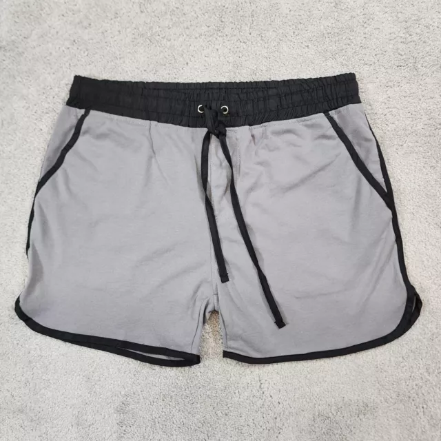 Forever 21 Mens Gray/Black Drawstring Activewear Shorts Pockets Medium NEW