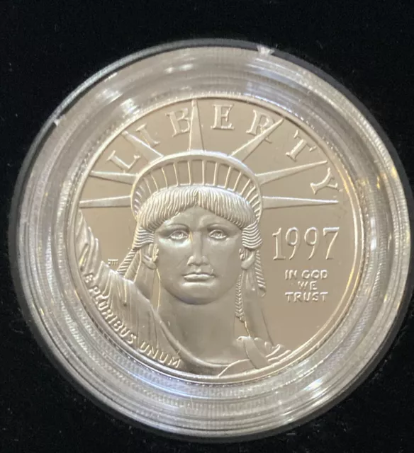 1997 W American Platinum Eagle Proof 1/2 oz $50 in OGP - Box with COA -SO NICE!! 2