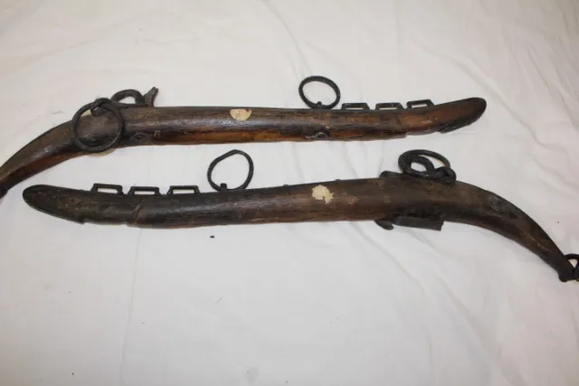 Lot of 4 Pc. Vintage Wooden Horse Harness Yoke Collar Pieces Western/Primitive 2