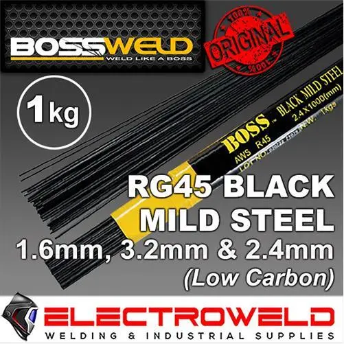 1kg BOSSWELD Mild Steel RG45 Oxygen Gas 1.6mm Tig Welding Filler Rods Low Carbon