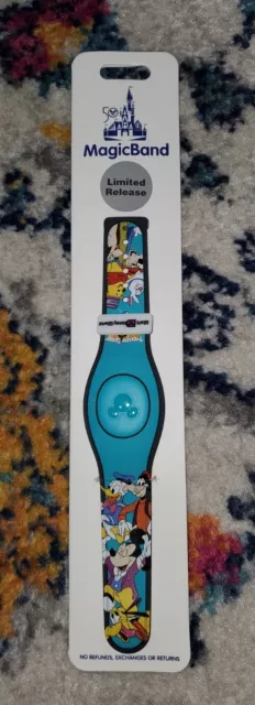 NEW Walt Disney World 50th Anniversary Vault Mickey & Friends Magic Band BLUE