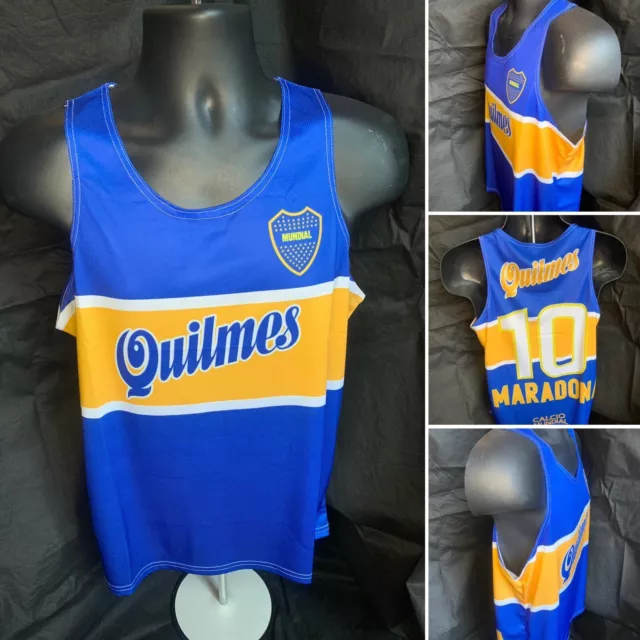 Boca Juniors 1996/97  XL retro Running Vest Home shirt - Maradona -