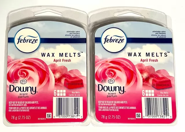 Febreze Wax Melts Air Freshener - With Downy April Fresh Scent - Net Wt.  2.75 OZ (78 g) Per Package - Pack of 3 Packages