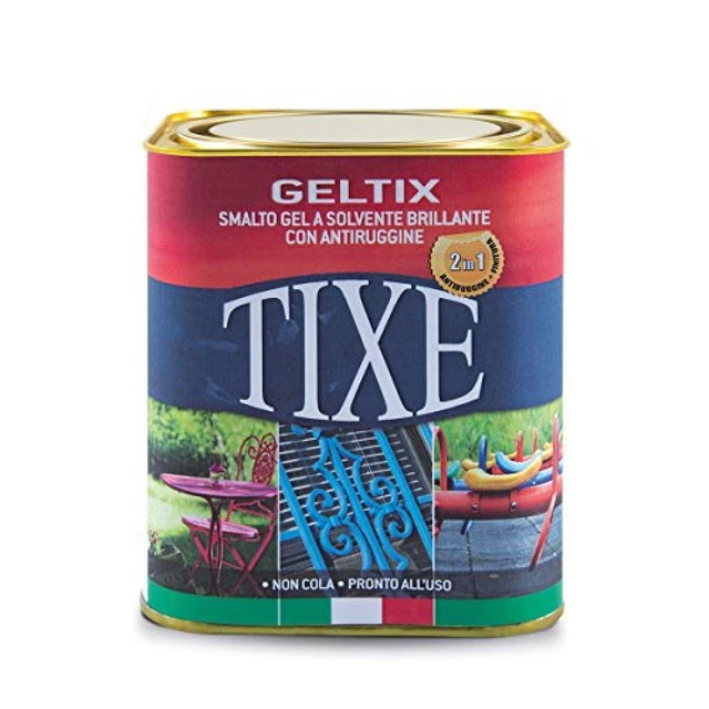 (TG. 750 ml) Tixe 105613 Geltix Smalto Gel Antiruggine, Nero Lucido, 750 ml - NU