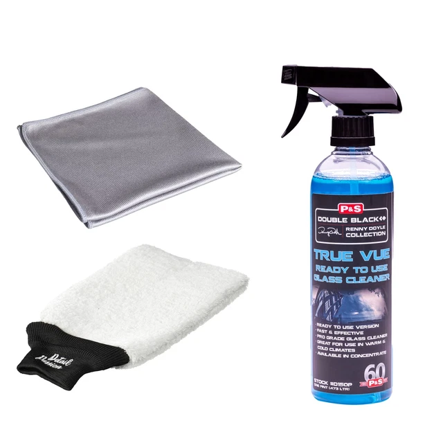Set detergente vetro DP P&S True Vue 473 ml + panno per pulizia vetro + guanto di lavaggio