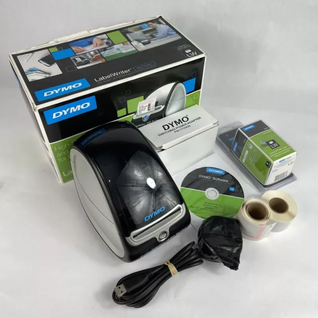DYMO LabelWriter 450 Turbo Direct Thermal Label Printer 1750283 - Bundle / Works