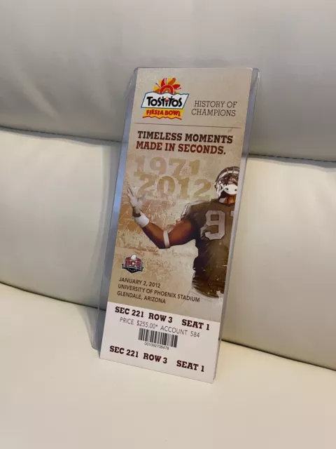 2012 FIESTA BOWL Ticket OKLAHOMA STATE COWBOYS vs STANFORD Andrew Luck 
