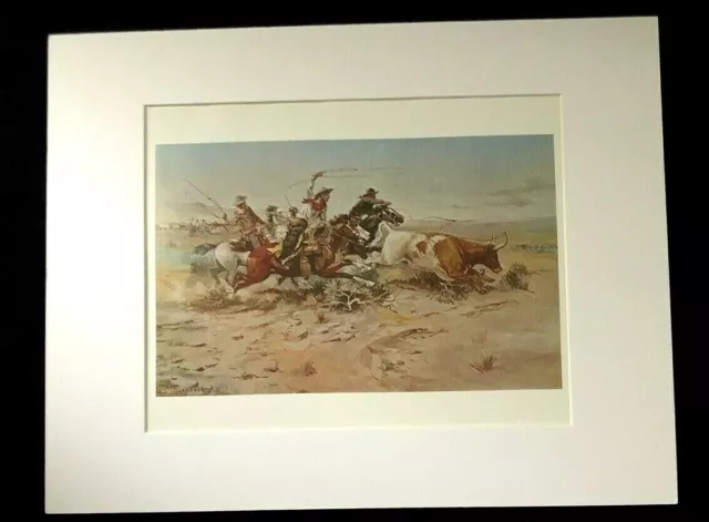 Charles M Russell "The Herd Quitter" 11 x 14 Matted Western Print