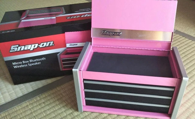 SNAP-ON MINIATURE TOP Chest Speaker Tool Box Bluetooth Wireless Pink ...