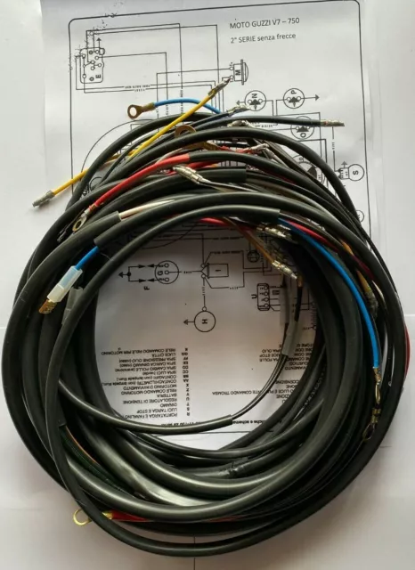 Impianto Elettrico Electrical Wiring Moto Guzzi V7-750 Specicial