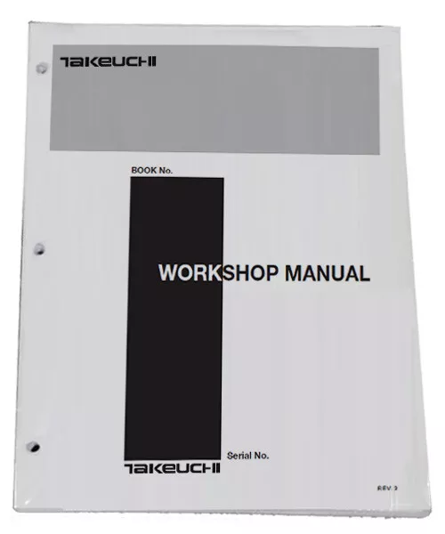 Takeuchi TB125 TB135 TB145 Compact Excavator Workshop Service Repair Shop Manual