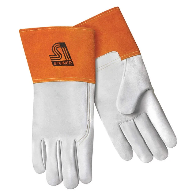 STEINER INDUSTRIES 0227-L Welding Gloves,TIG Application,Beige,PR