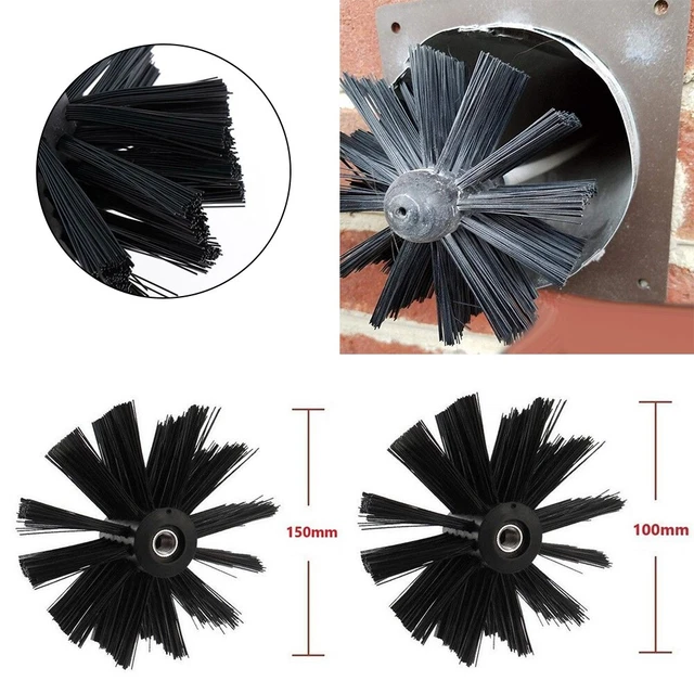 Cepillo de chimenea secador de nailon tubo de ventilación cabezal de limpieza 100 mm/150 mm M8