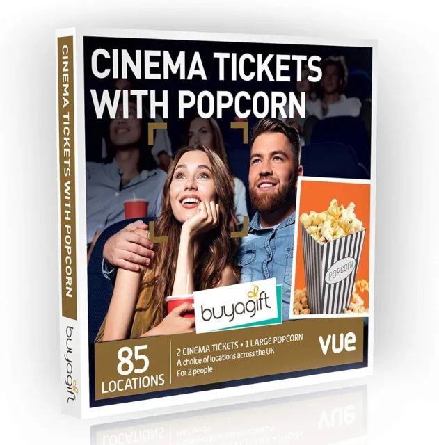 Buyagift Cinema Tickets & Popcorn Box - 85 UK cinema experiences for two
