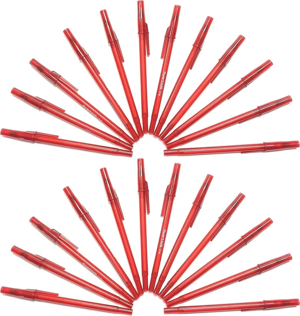 PAPERMATE BALLPOINT PENS Medium Point (1.0mm) Write Bros. Red Ink Pack